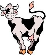 Cartoon happy Cow drawing