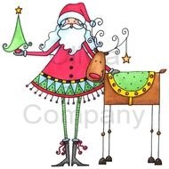 Santa And Reindeer