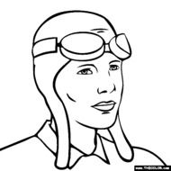 Amelia Earhart Coloring Pages