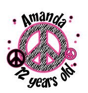 Neon Zebra Print Peace Signs