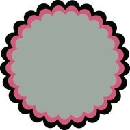 Scalloped Circle Clip Art N7
