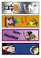 Printable Halloween Bookmarks For Kids drawing