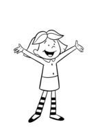 Clip art of girl character