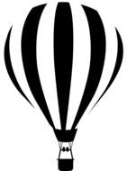 black and white Hot Air balloon as a picture