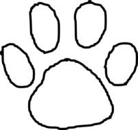 Tiger Paw Print Outline