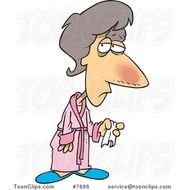 Sick Old Lady Cartoon