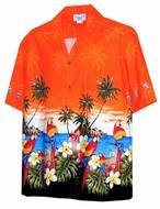 Clipart of Orange Hawaiian Shirt