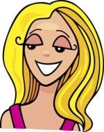 drawing of Cartoon Girl With Blonde Hair