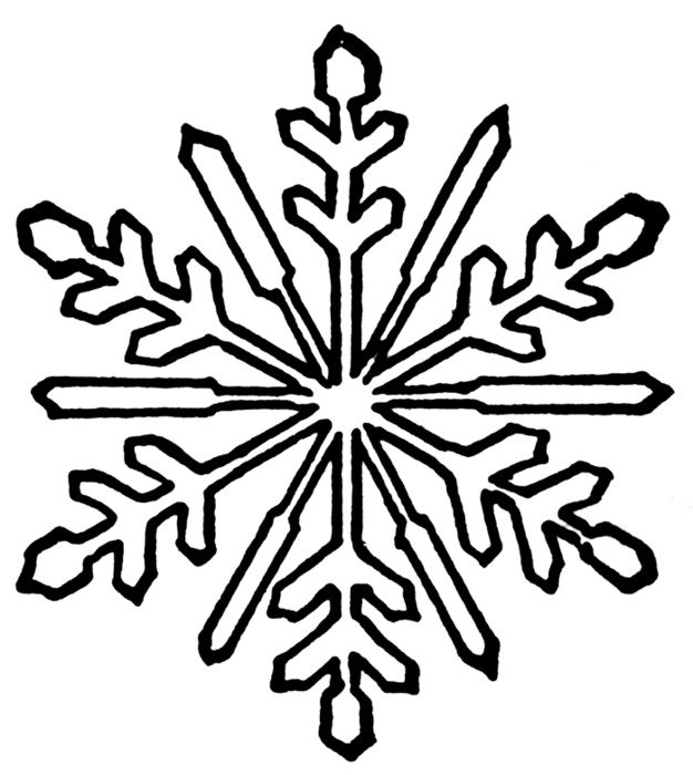 Snowflake Clip Art Black And White N7