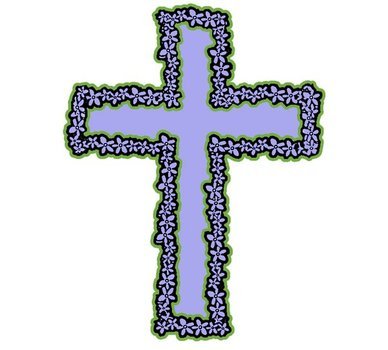 Purple Easter Cross Clip Art