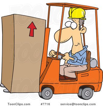 Fork Lift Cartoon N3