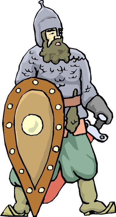 Standing Warrior With Shield Free Clipart