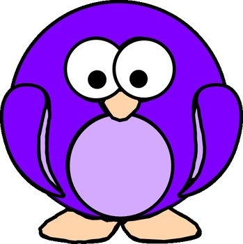 Purple Penguin Clip Art N2