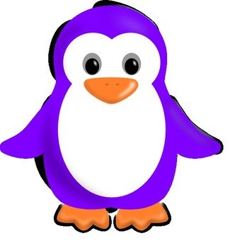 Purple Penguin Clip Art N4