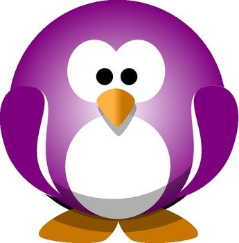 Purple Penguin Clip Art PNG And SVG