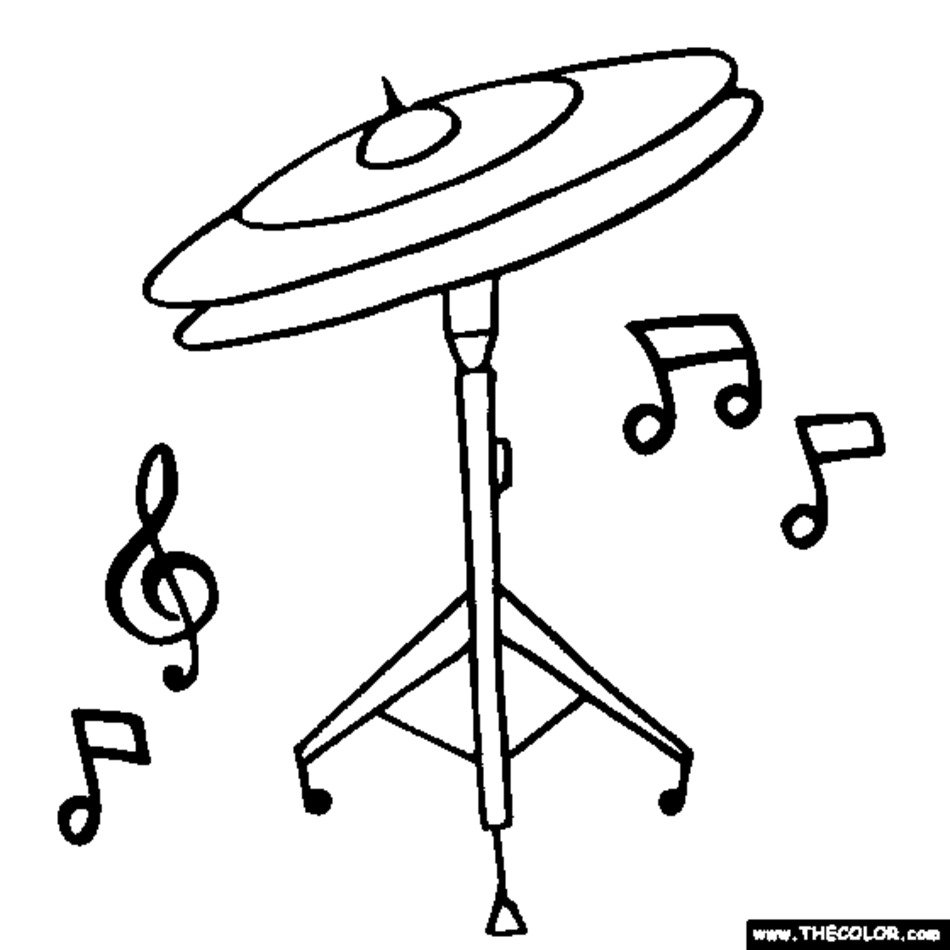 Band Cymbals Coloring Pages
