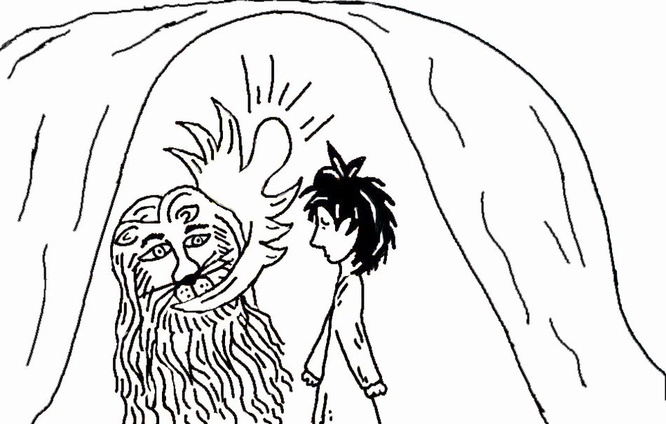 Daniel In The Lionâs Den, Coloring Page