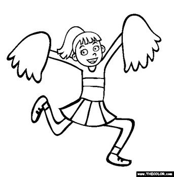 Cheerleading Coloring Pages Cheerleader