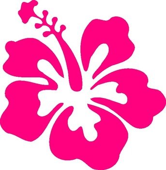 Pink Hibiscus Flowers Clip Art N2