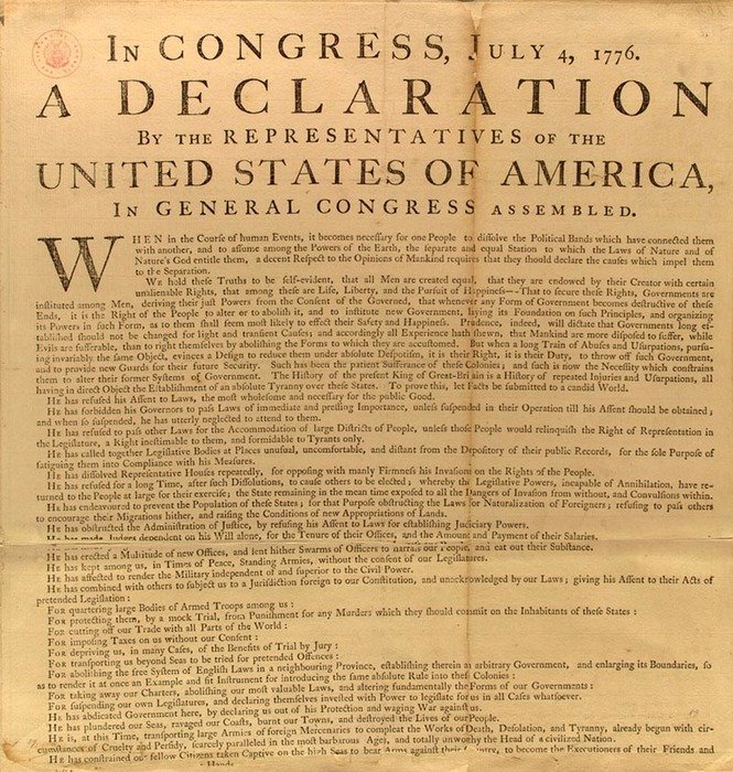 American Declaration Of Independence drawing