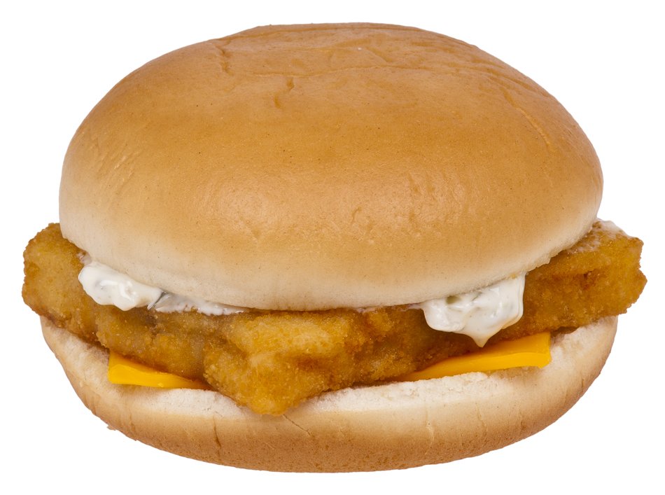 burger with fish
