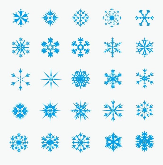 Snow Flakes Ice Crystals