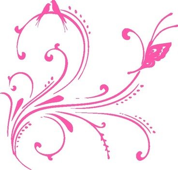 Pink Butterfly Clip Art N25