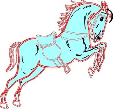 White Horse Clip Art N3