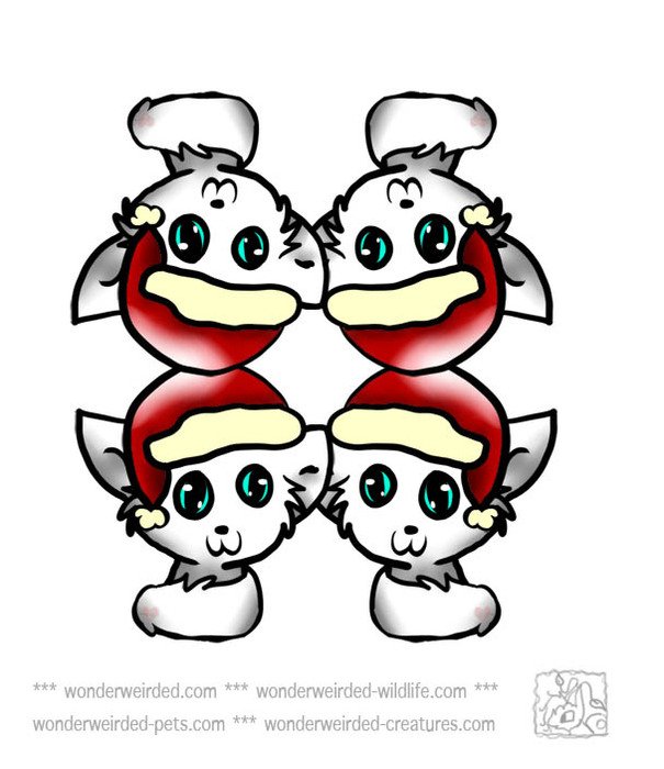Cute Christmas Animals Cartoon