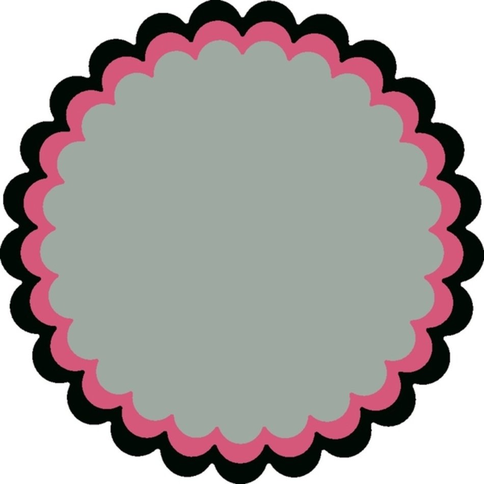 Scalloped Circle Clip Art N7