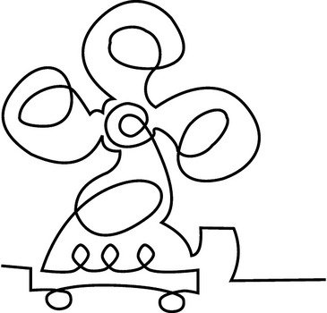 Clipart Ceiling Fan Air Conditioning Cooling Wind Leaf Tropical