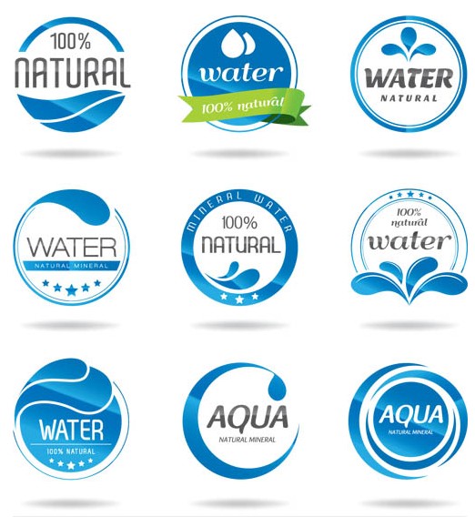 Free Vector Label Shiny Aqua Labels free image download