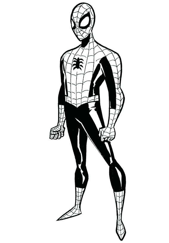 Black Spider Man Coloring Pages drawing free image download