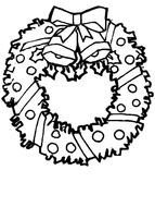 Christmas wreath Coloring Pages drawing