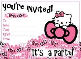 Hello Kitty Invitations drawing