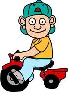 Boy child playing clipart