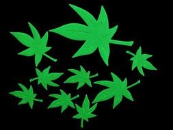 green leaf marijuana drawing