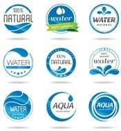 Free Vector Label Shiny Aqua Labels