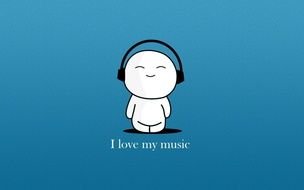 "I Love My Music" sign clipart