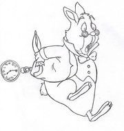 Alice In Wonderland White Rabbit Drawing