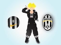 juventus Football Player, drawing