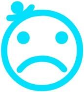 Sad blue smiley