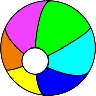 colorful beach ball, drawing