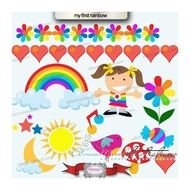 Rainbow Border Clip Art N3