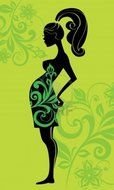 Pregnant Woman Silhouette Clip Art drawing