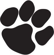 black paw of a large animal as a picture