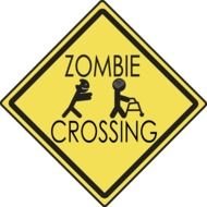 zombie Crossing, funny warning Sign