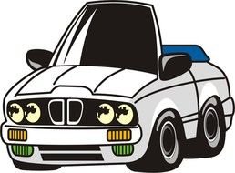 drawing of a small car