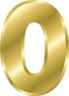 Gold Alphabet Letter O