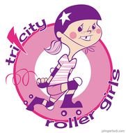 Roller Derby Girl Cartoon